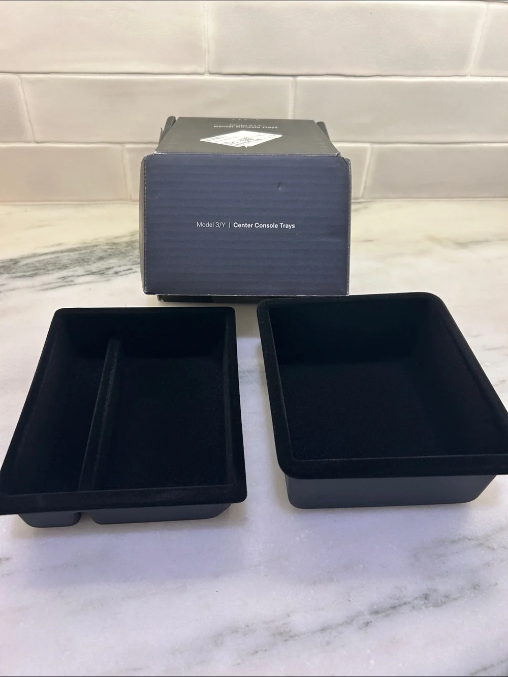 Model 3/Y Center Console Trays Insert - Black Organizer